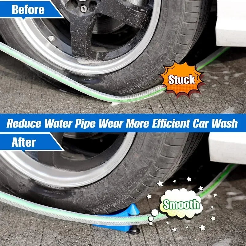 Universal Car Washing Water Pipe Car Hose Slide Tire Wedge Wash Tube Anti Pinch Tools Portable T - Automotive LED Light