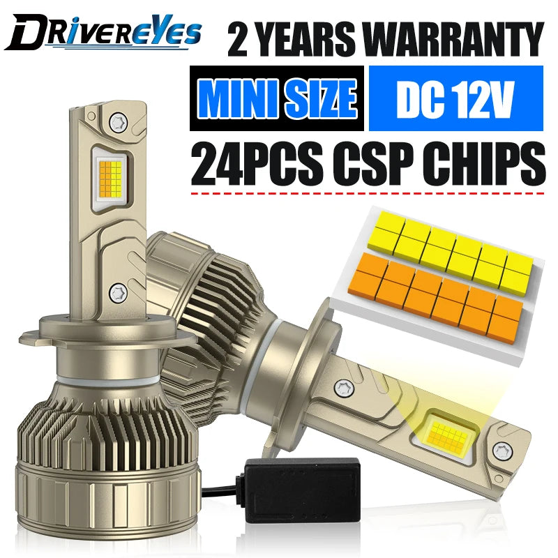 Drivereyes H7 H4 LED Headlight AI Bluetooth APP Control Color LED H8 H9 H11 9005 HB3 9006