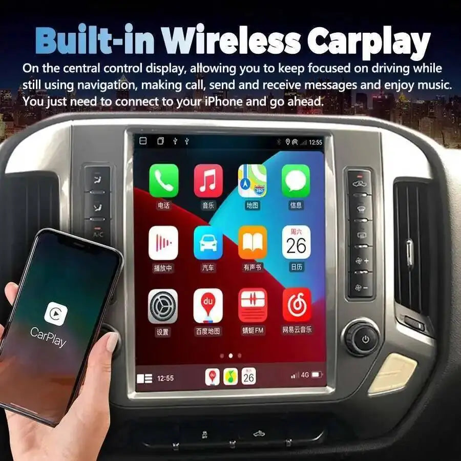 12.1'' Android Screen Car Radio For Chevrolet Silverado GMC SIERRA 2014-2018 Car Multimedi | AUTOKITSHOP