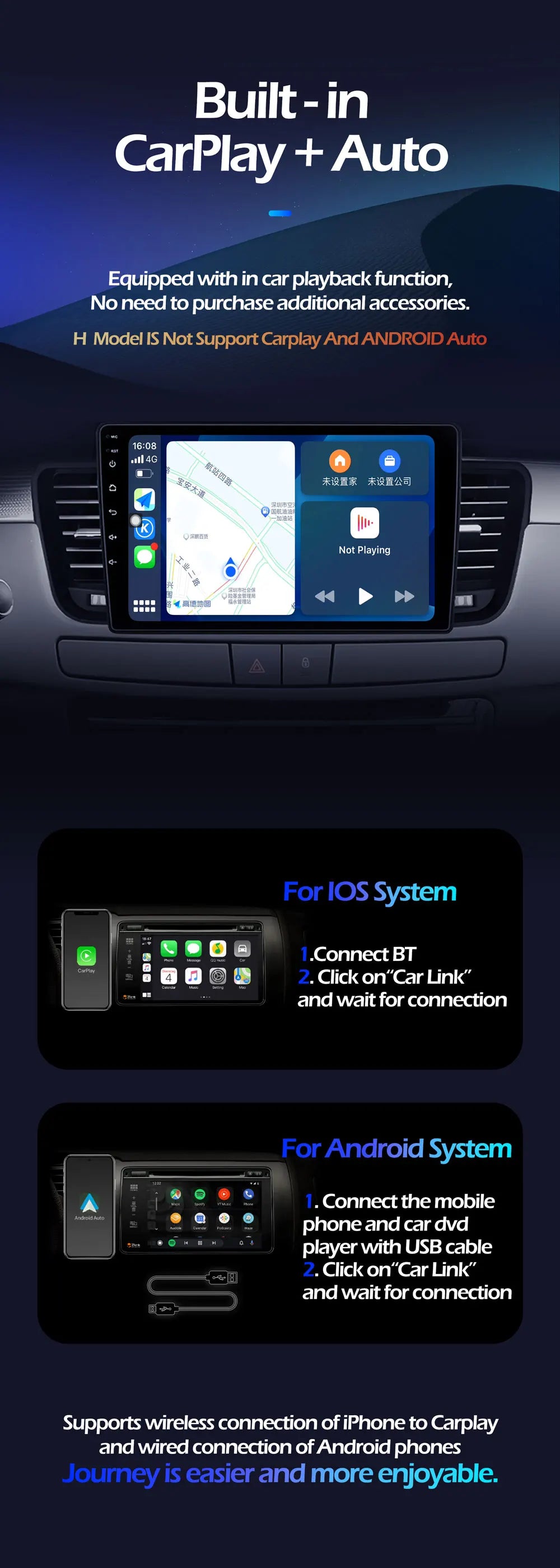 7 Inch Android Auto For FIAT 500 2007 - 2015 Carplay Car Radio Stereo Multimedia Player GP | AUTOKITSHOP