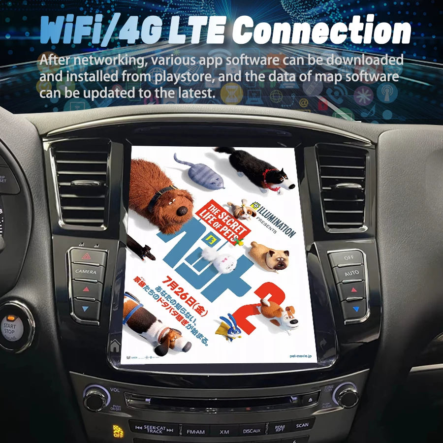 For Infiniti QX60 JX35 2014-2019 Car Navi Android 13 Touch Screen Auto Multimedia Video Pl | AUTOKITSHOP