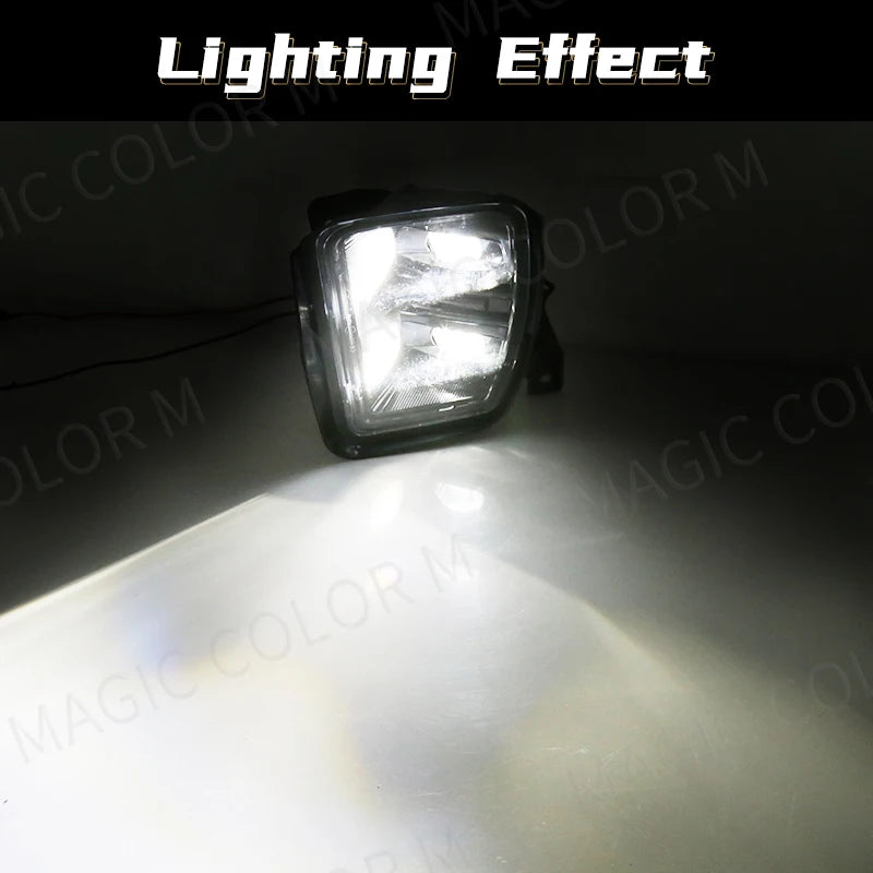 For Dodge Ram 1500 2013 2014 2015 2016 2017 2018 LED Fog Lights White DRL Bumper Driving L | AUTOKITSHOP