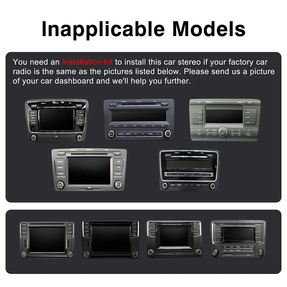 7" 2 Din HD Car Media Video RDS Airplay Car Radio CarPlay Android Auto Stereo Audio For Volkswagen/Seat/Skoda/Passat/Golf/Polo