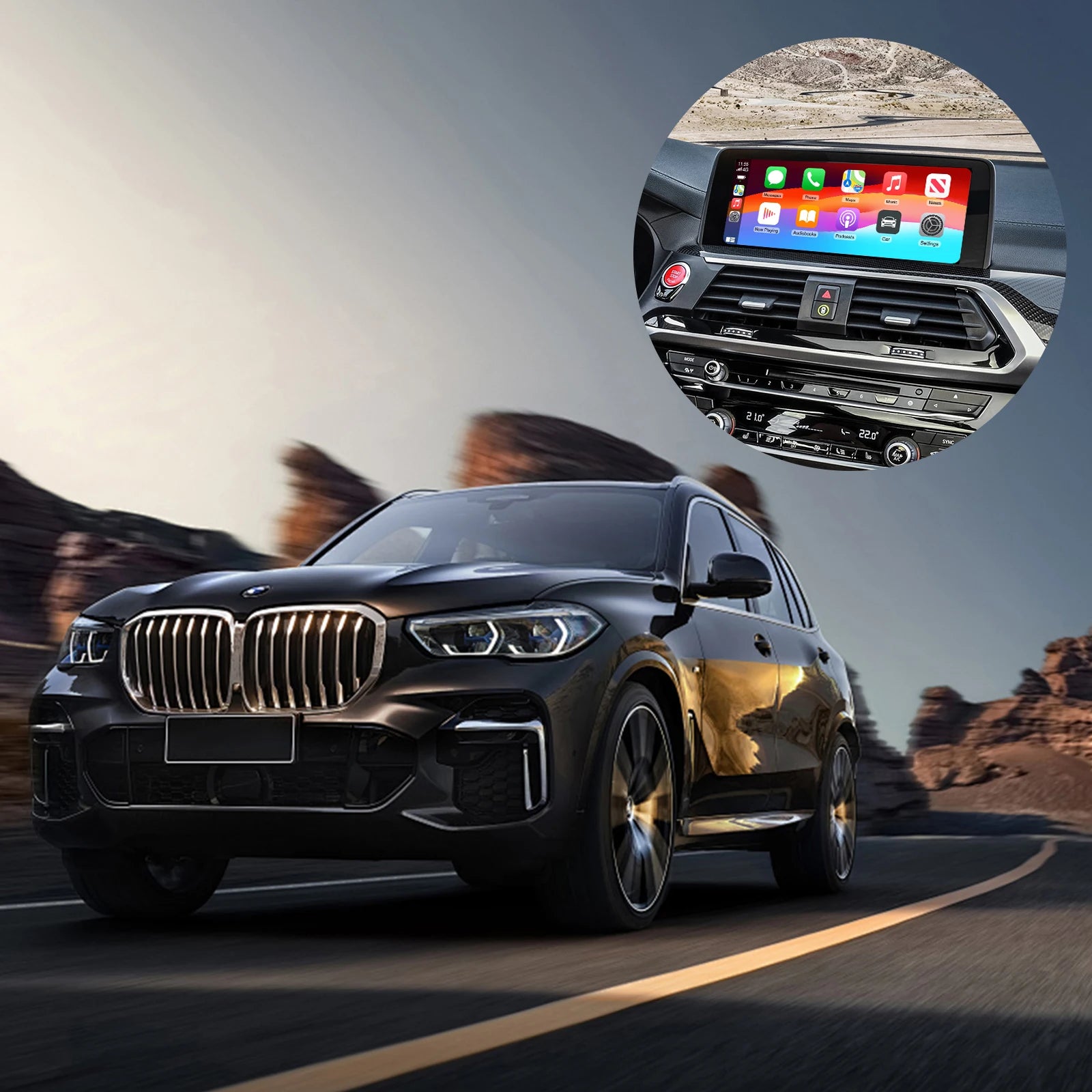 AUTOABC Wireless CarPlay Android Auto retrofit kit decoder box for BMW EVO MGU ID5 6 7 Sys