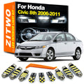 ZITWO 11Pcs For Honda Civic 8 MK8 8th Gen 2006 2007 2008 2009 2010 2011 LED Inte for Honda Civic MK8 - Automotive LED Li