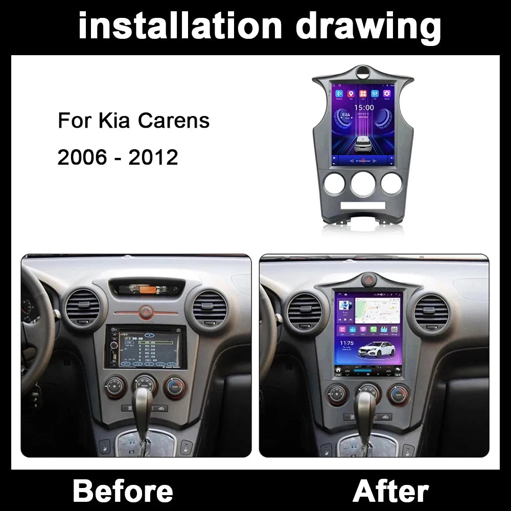 9.7 Inch For Kia Carens 2006 - 2012 Android 16 Car Radio Multimedia Video Player GPS Navig