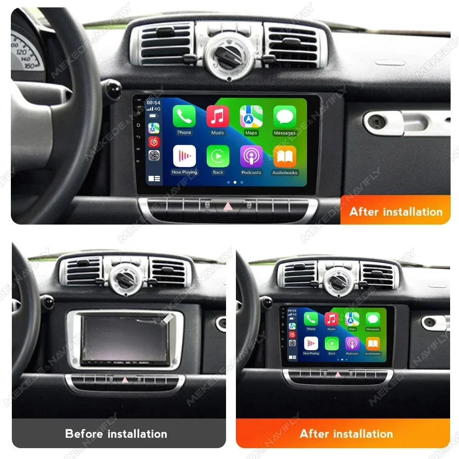 Android 14 Car Radio Stereo for Mercedes Benz Smart Fortwo 2010 - 2015 Carplay Auto Audio  | AUTOKITSHOP