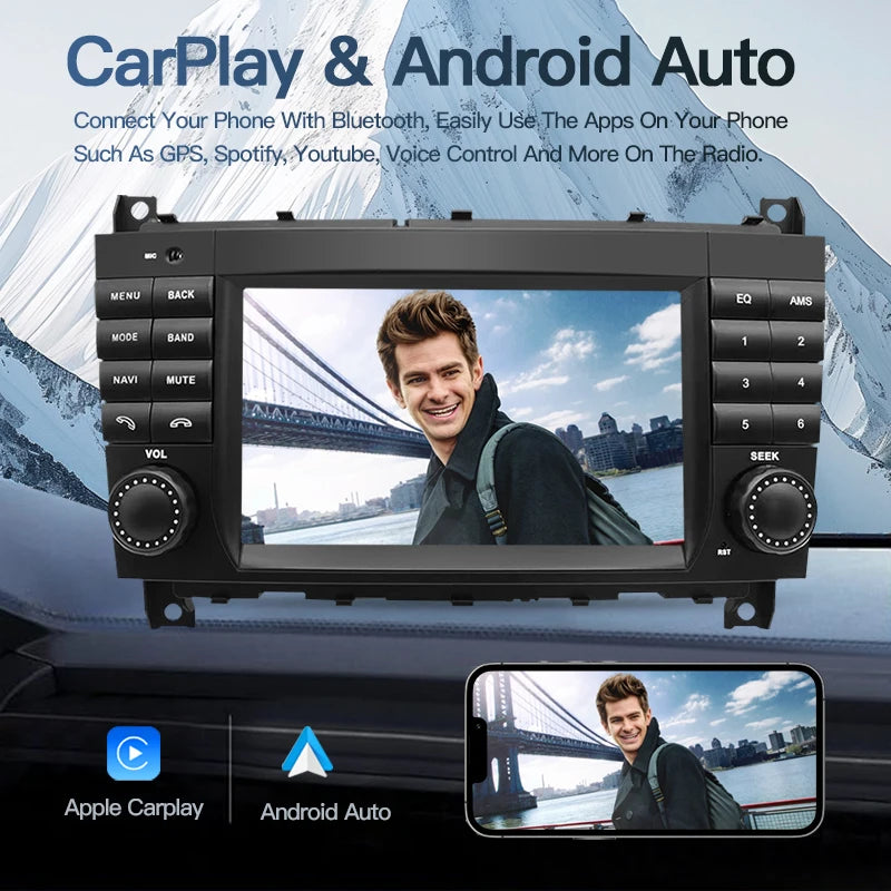 SZLELV Android Multimedia Player Car Radio For Mercedes Benz CLK Class W209 CLC W203 AMG A