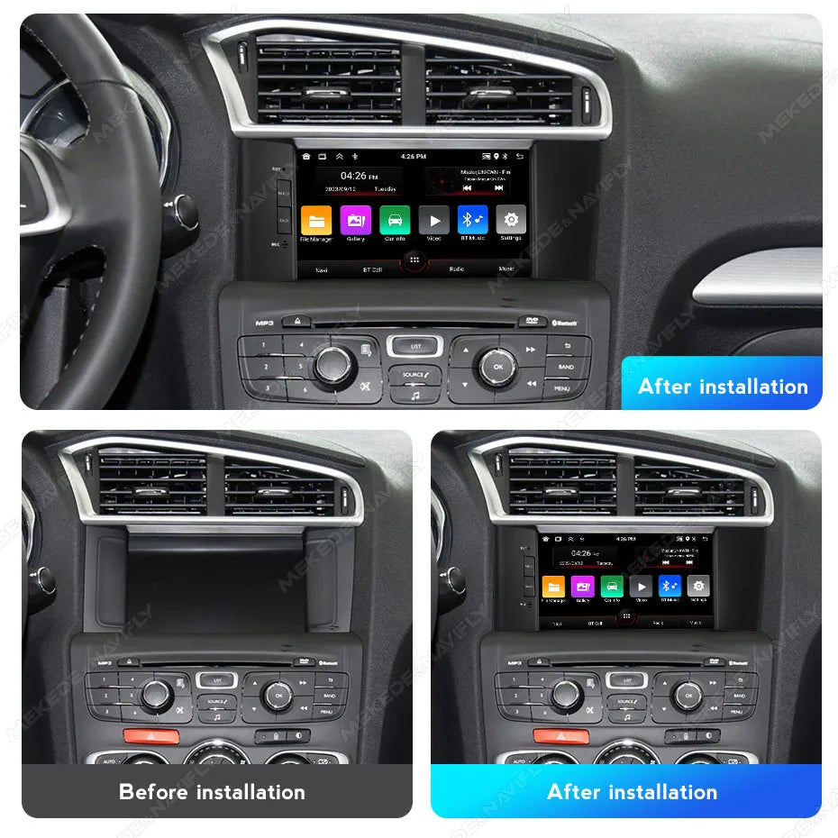 Wireless Carplay Auto 7'' Android 15 Car Radio For Citroen C4 C4L DS4 2011- 2016 Multimedi