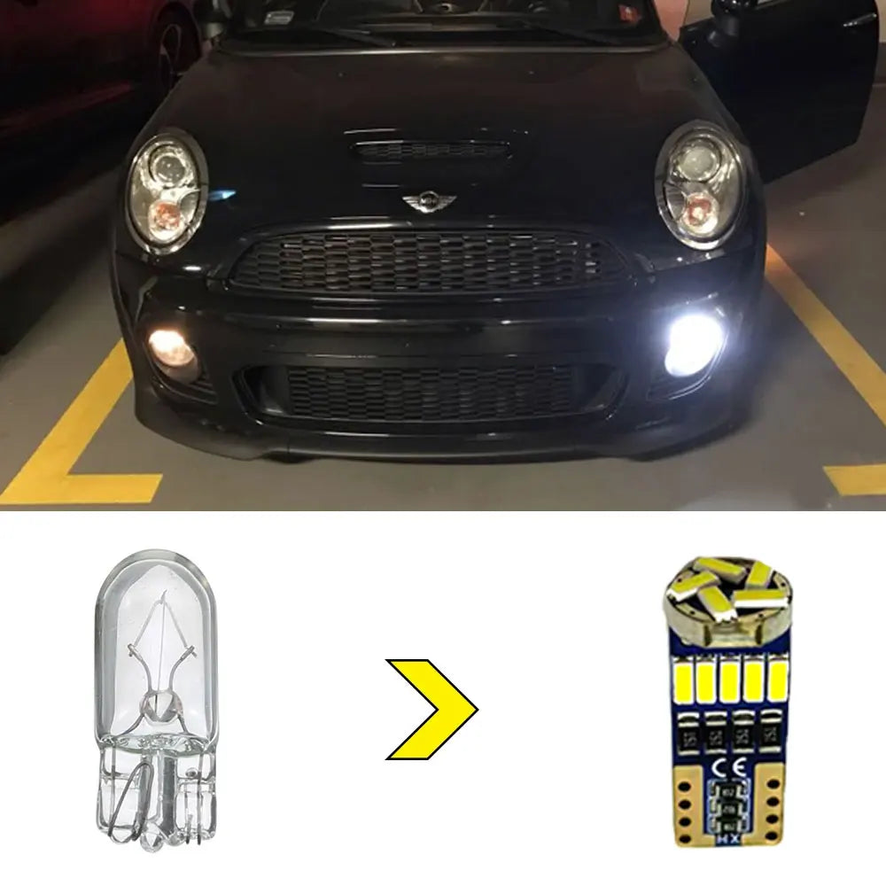 2-Piece LED Interior Light Kit for BMW E46 Mini Cooper F54 F55 F56 R52 R53 R55 R56 Parking Lights - Canbus Error-Free...