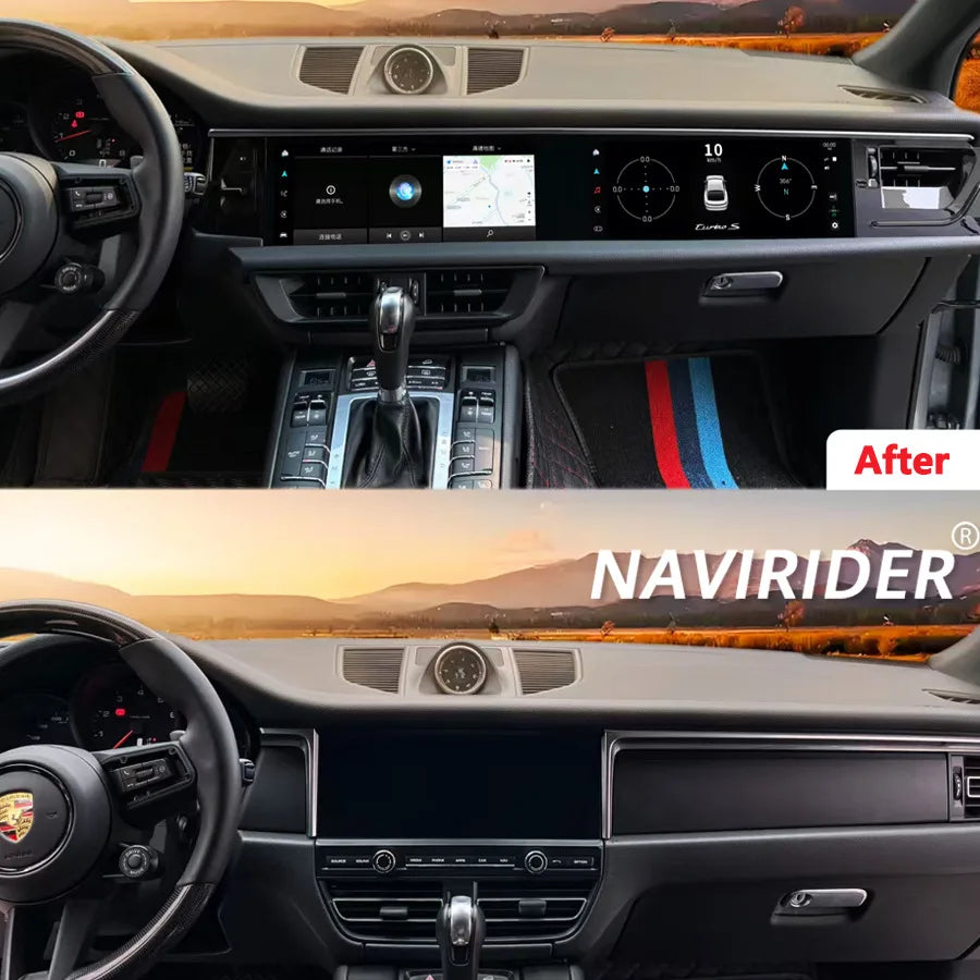12.3" Dual Screen Android Car Multimedia Video Player For Porsche Macan 2018-2024 GPS Navi | AUTOKITSHOP