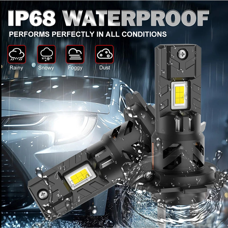 H7 LED Light CANbus 12PCS 7035 CSP Led Headlamp Wireless Turbo 1:1 Mini Size Universal 600