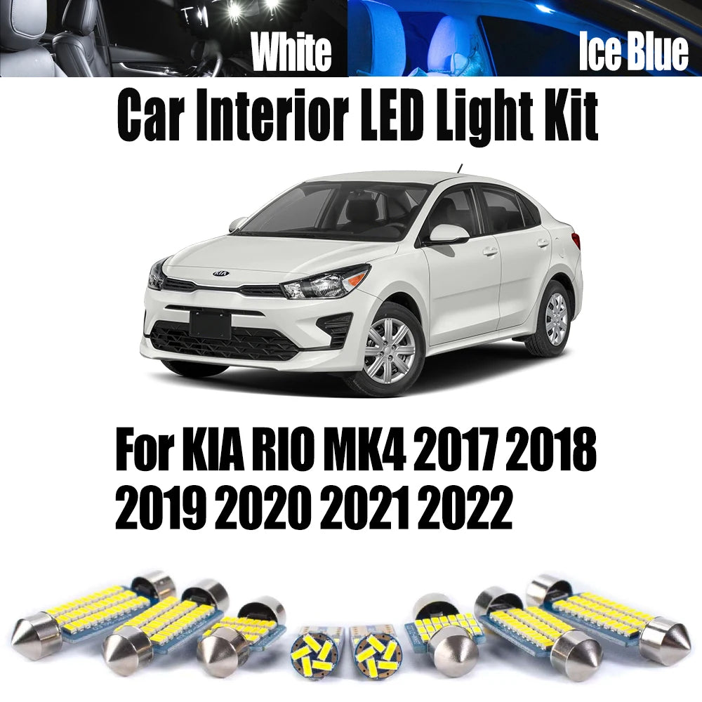 12-Piece LED Interior Light Kit for KIA RIO MK4 - Canbus Error-Free Bulbs | AUTOKITSHOP