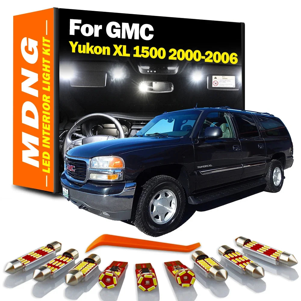 10-Piece LED Interior Light Kit for GMC Yukon XL 2002-2006 - Canbus Dome Map Door Trunk Bulbs | AUTOKITSHOP