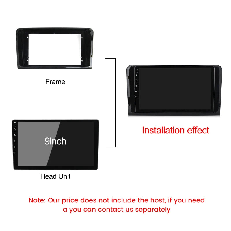 2 Din Car Radio Fascia for Mercedes Benz CLASS ML W164 X164 ML350 ML300 GL500 ML320 ML280  | AUTOKITSHOP