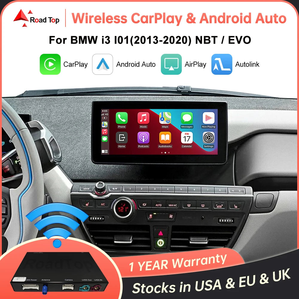 Wireless CarPlay For BMW i3 I01 NBT EVO System 2013-2020 with Android Auto Mirror Link Air | AUTOKITSHOP