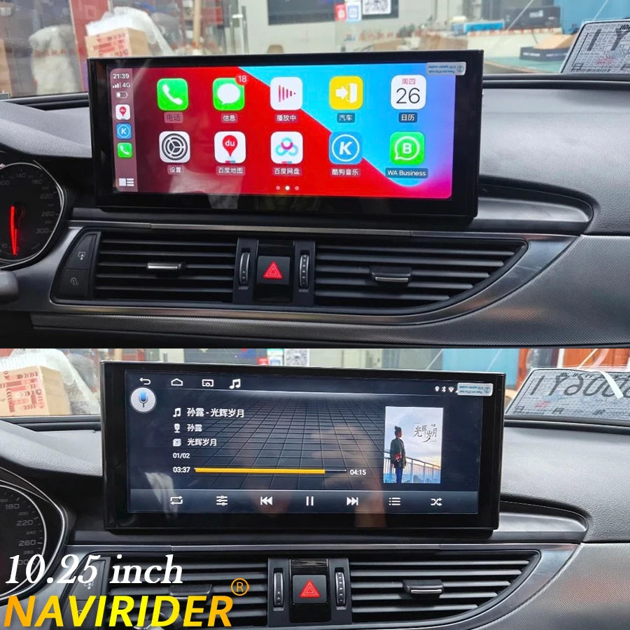 12.3" 10.25" Car Radio For 2012-2015 Audi A6L Android Screen Wireless CarPlay GPS WIFI Aut