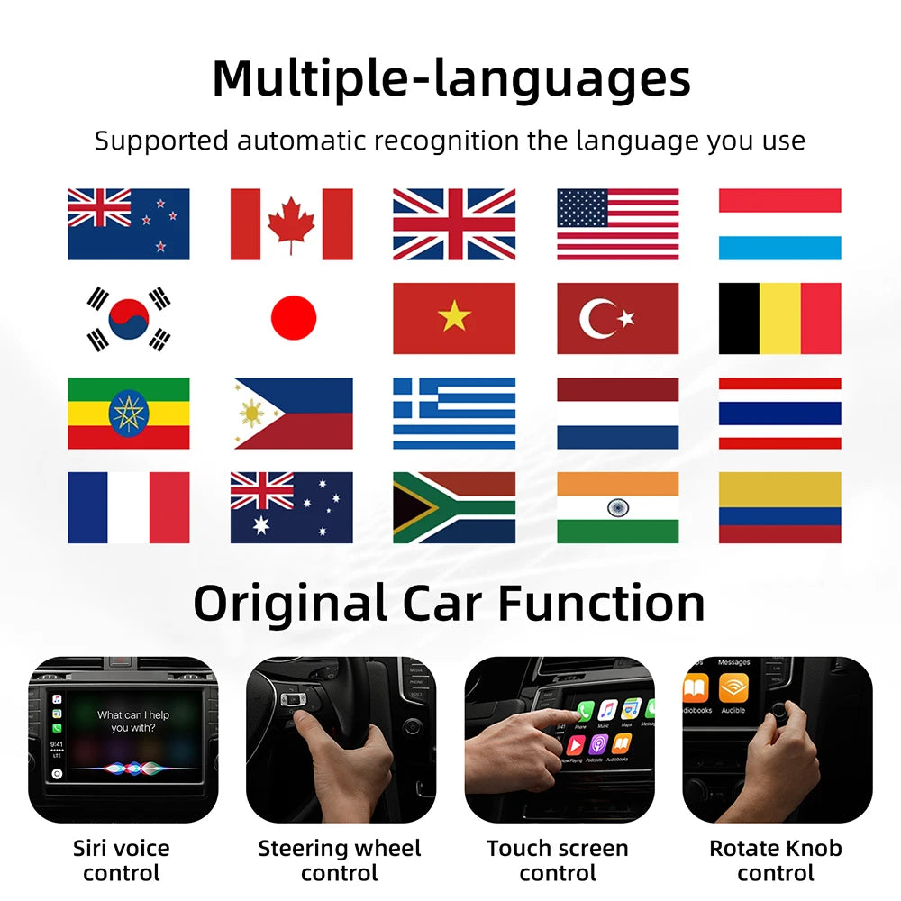 Android 13 CarPlay Ai Box Wireless Carplay Android Auto SM6115 4GB+64GB 4G Lite For Origin | AUTOKITSHOP