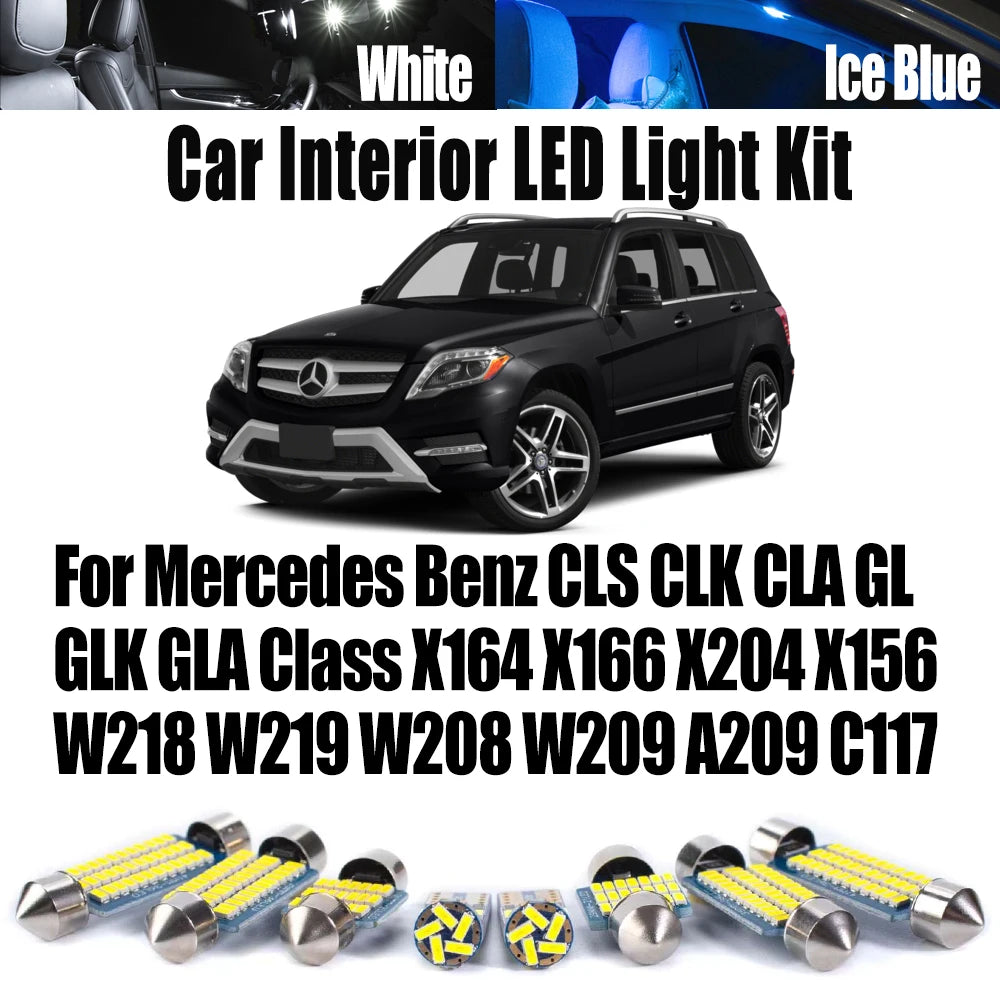 LED Interior Light Kit for Mercedes Benz CLS CLK CLA GL GLK GLA Class X164 X166 X204 X156 W218 W219 W208 W209 A209 C1...