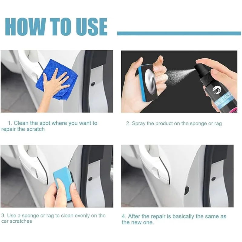 No Tool Needed Car Scratch Repair Polish Auto Paint Scratch Remover for Car Body Composite Mater - Automotive LED Light