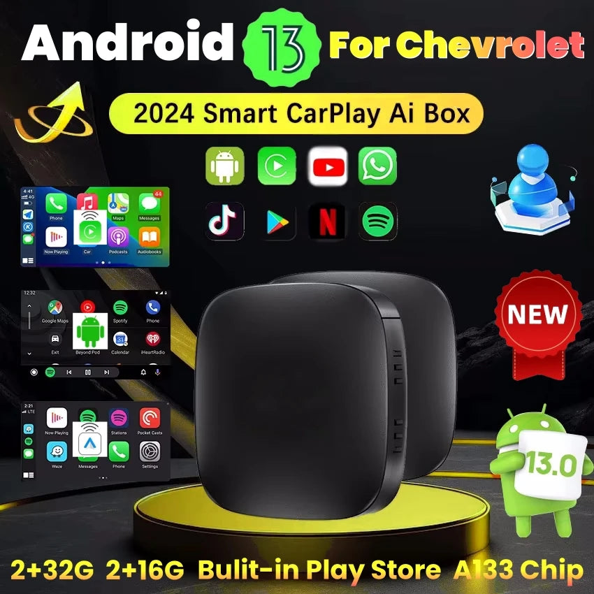 Smart Android 13 Wireless Carplay Android Auto For Netflix Youtube For Chevrolet Onix TRAX | AUTOKITSHOP