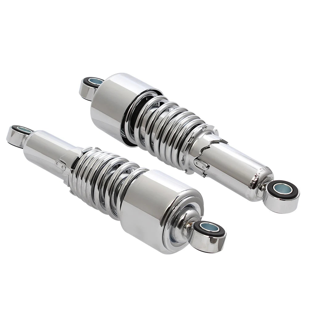 Pair Motorcycle Chrome 10.5'' 267mm Rear Shocks Absorber Suspension Fit For Harley Touring Sport - Automotive LED Light