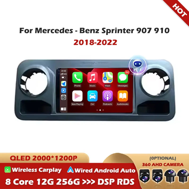 For Mercedes - Benz Sprinter 907 910 2018+ Car Radio Android 16 Multimedia Player Auto GPS