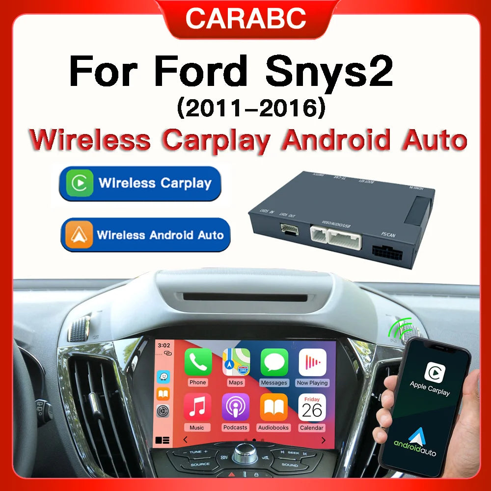 Wireless Carplay Android Auto for Ford Sync2 System Explorer Focus Fiesta C-max Edge F150  | AUTOKITSHOP