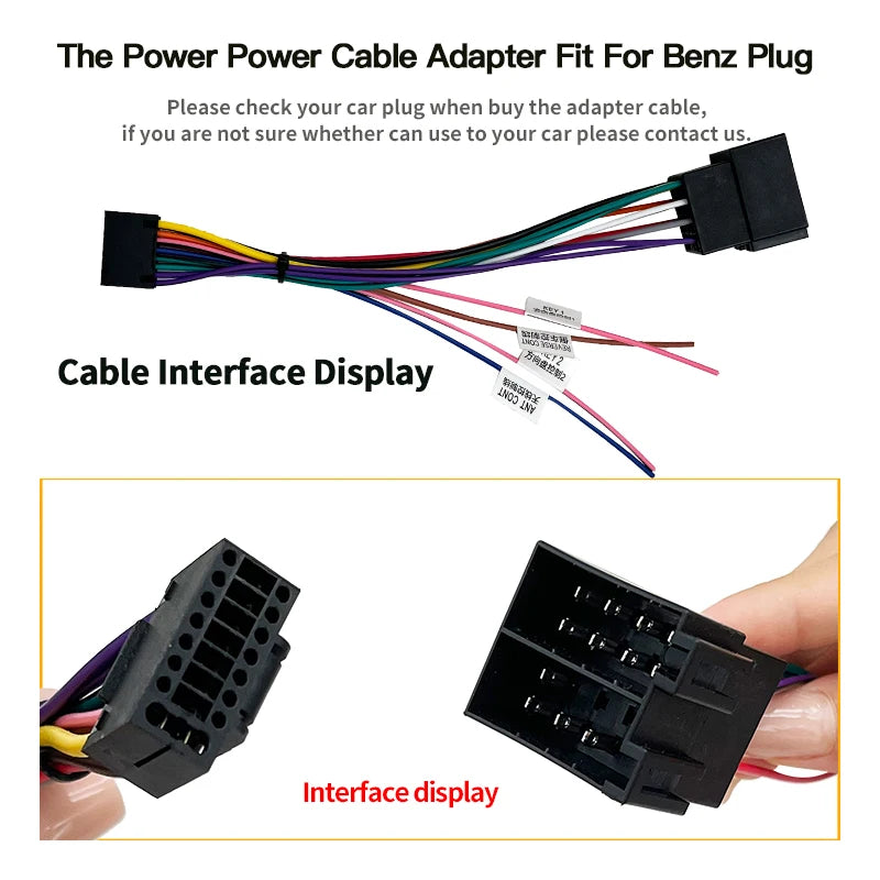 SZLELV Car Stereo Radio Player ISO Wiring Harness Connector 16PIN Android Car Radio Power