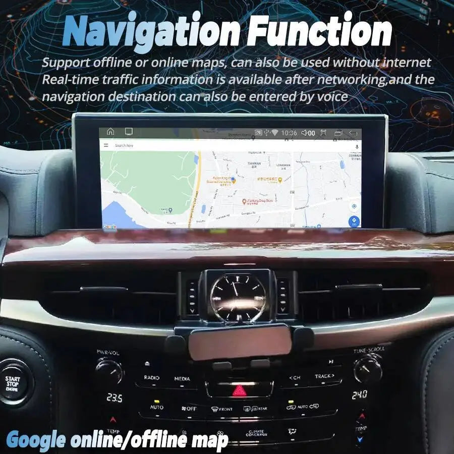 navirider CarPlay Car Multimedia Video Player car radio For LEXUS LX570 2016-2019 head uni