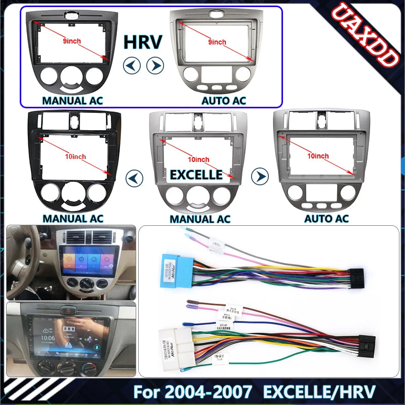 For Buick 2003-2008 EXCELLE MANUAL -AUTO AC 9-10.1 INCH 2 Din Car Radio Android Plastic Fa