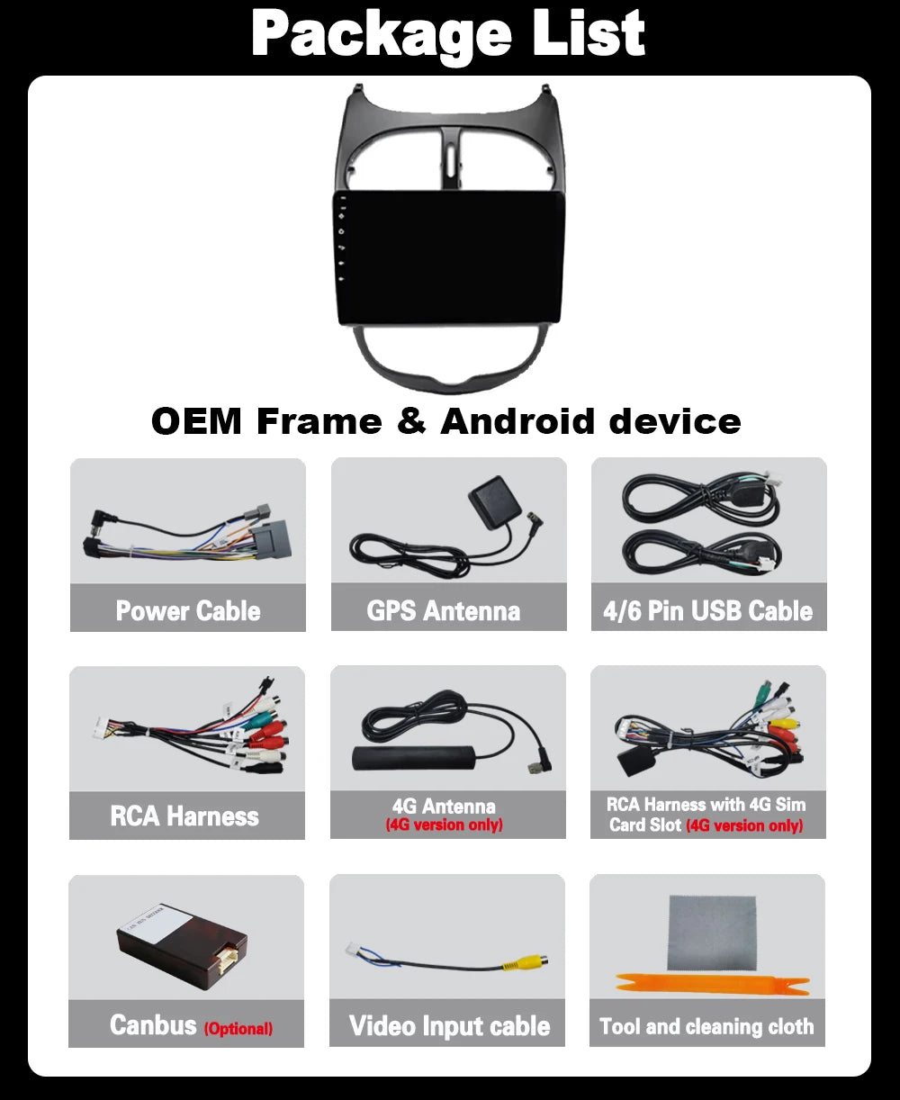 For Peugeot 206 206CC 206SW 2001 - 2008 Multimedia Player Carplay Stereo GPS 5GWIFI DVD He