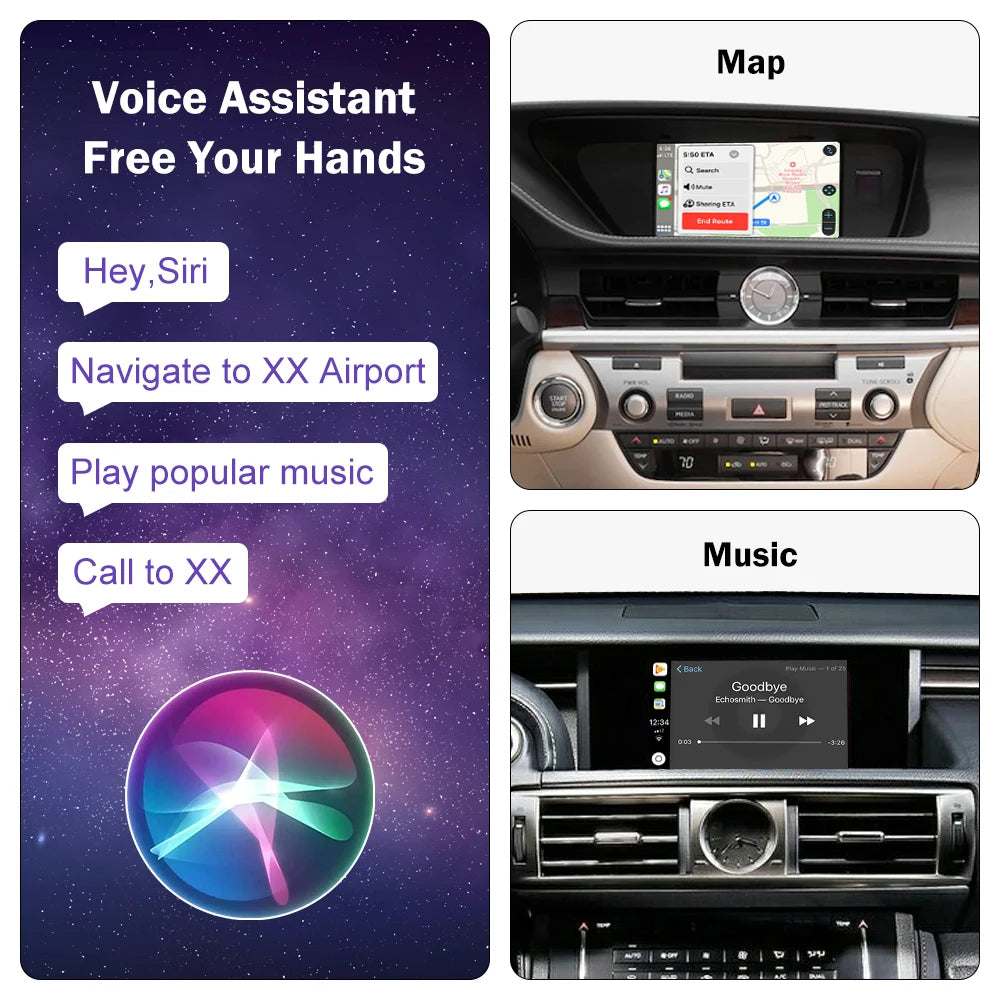 Wireless CarPlay for Lexus NX RX IS ES GS RC CT LS LX LC UX GX 2014-2019 Android Auto with | AUTOKITSHOP
