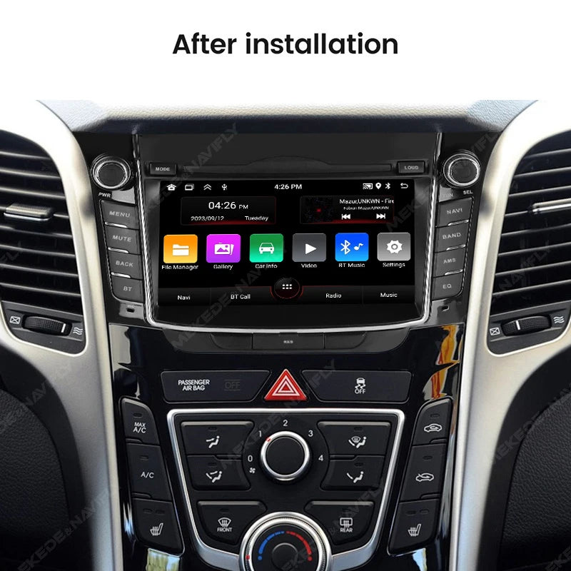 7 inch Android 13 OS Car Radio For Hyundai i30 Elantra GT 2011 - 2017 Car play Auto Multim