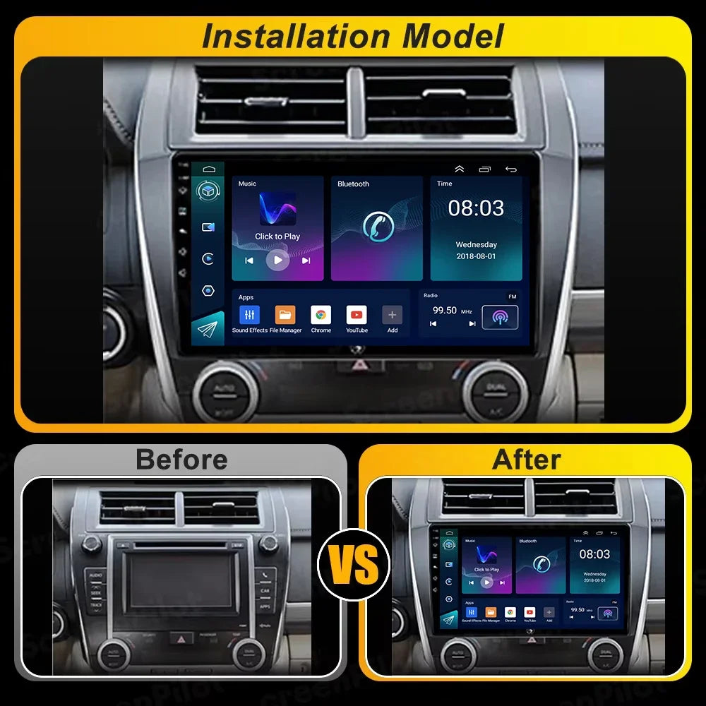 Android 16 Car Radio For Toyota Camry 7 XV 50 55 2012 2013 2014-2015 2016 2017 Multimedia