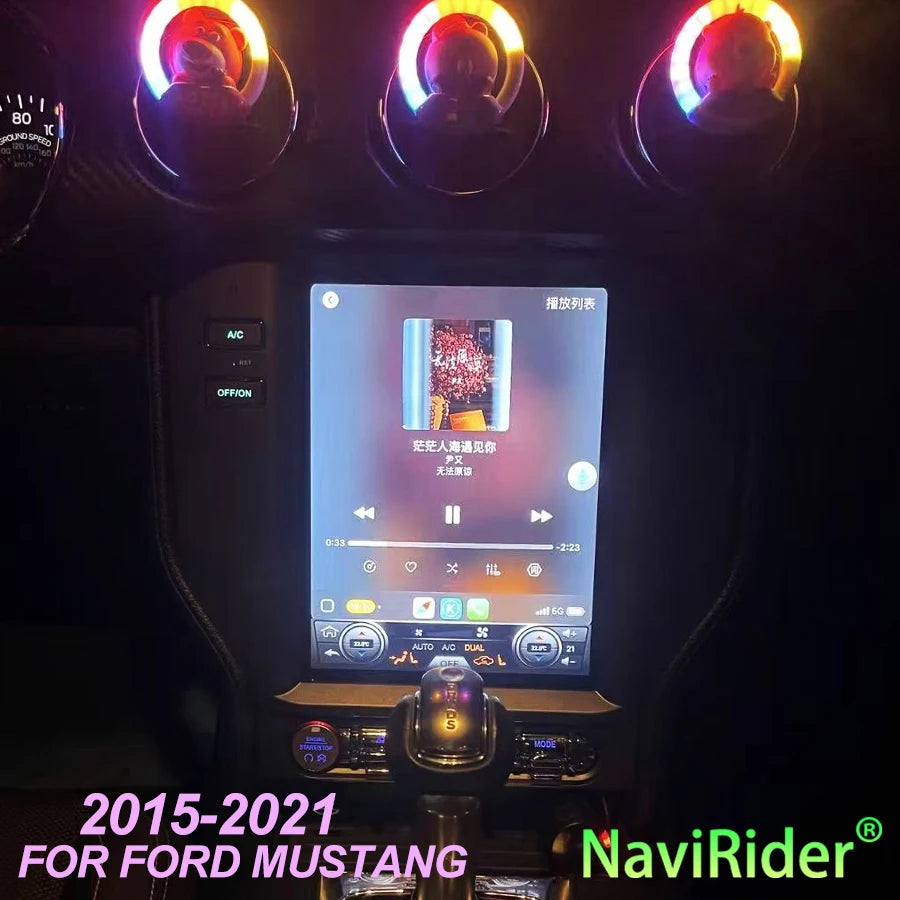 Android Auto Stereo Car Radio For Ford Mustang 2015-2021 Multimedia Video Player GPS Navig