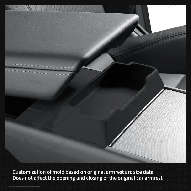 For Tesla Model 3 Y YL Practical Armrest Storage Box Center Eyeglasses Tray Auto Interior Storag - Automotive LED Light