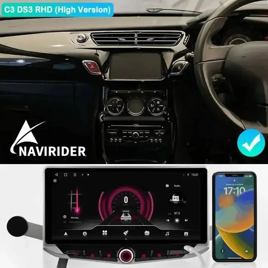 10.88“ Android 15 Qled Screen Car Radio For Citroen C3 DS3 C5 2009-2017 Carplay Stereo GPS | AUTOKITSHOP