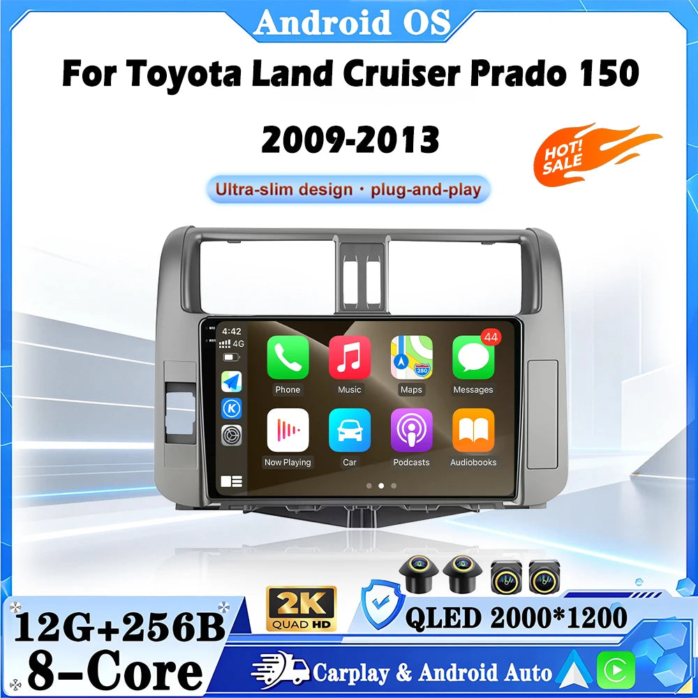 Android OS Car Radio For Toyota Land Cruiser Prado 150 2009-2013 Multimedia Stereo Video P