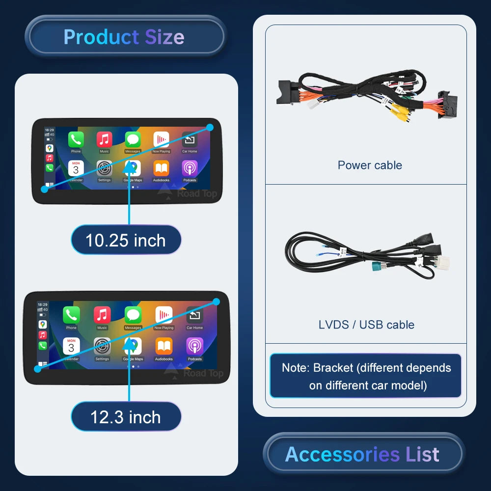 CN Multimedia Display For Benz A B CLA GLA 2016-2018 NTG5.0 Touch Screen Wireless Carplay  | AUTOKITSHOP