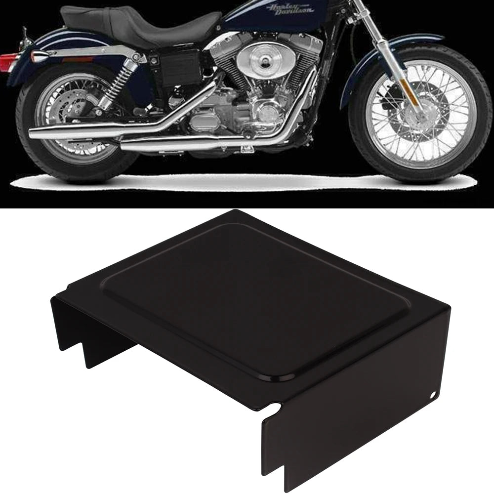 Gloss Black Metal Battery Side Fairing Covers for Harley Sportster XL 1997-2003 & Dyna 1997-2005 - Automotive LED Light