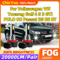 60W Fog Lights 12V 6000K Fog Lamps 20000LM 3x Brightness For Volkswagen VW Touareg Golf 4