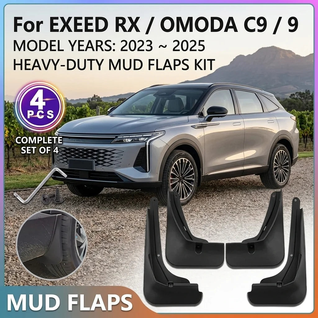 For Exeed RX Omoda C9/9 2023 2024 2025 Car Mud-block and Waterproof Flap Front Rear Mud Gu | AUTOKITSHOP