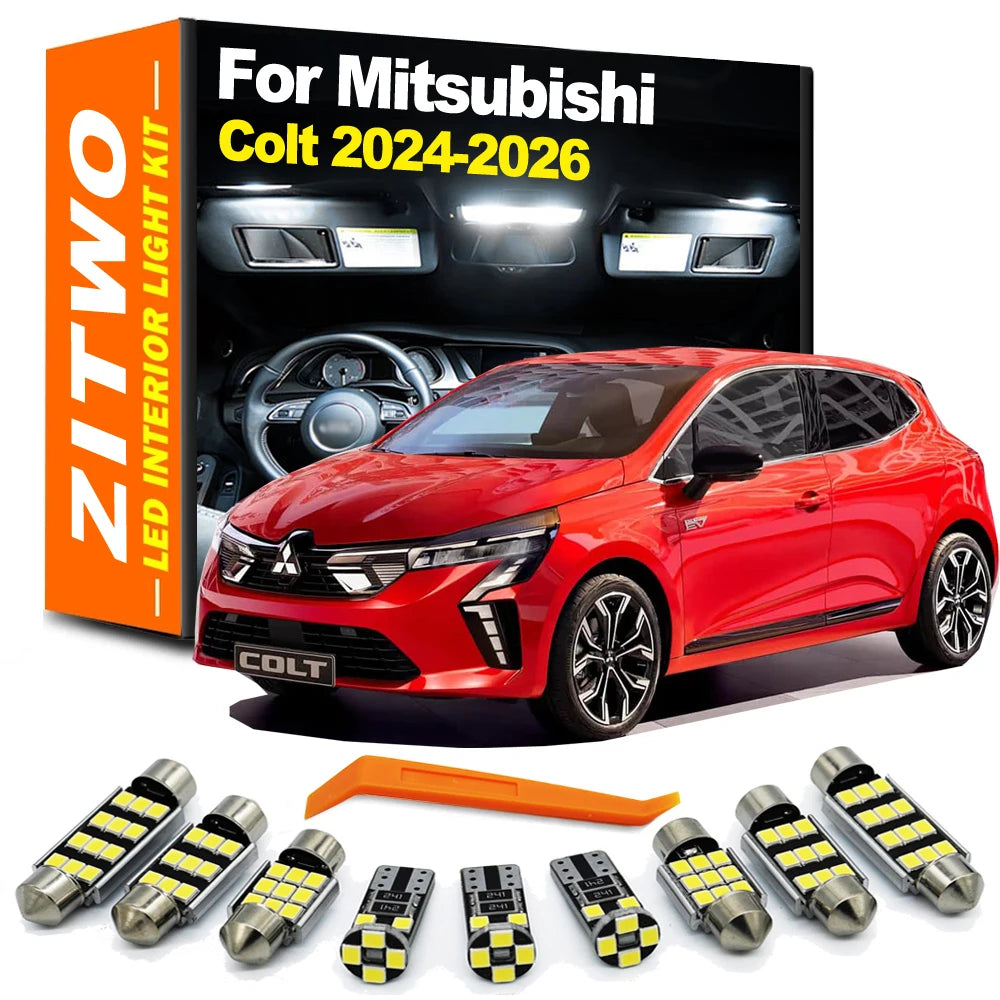 ZITWO 6Pcs For New Mitsubishi Colt 2023 2024 2025 2026 Canbus No Error LED Interior Reading Trunk Map Light Kit Accessories