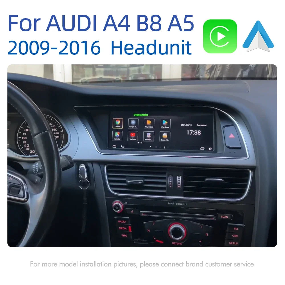 For Audi A4 B8 A5 Android 14 Car Multimedia Player Wireless Carplay Screen Autoradio Stere