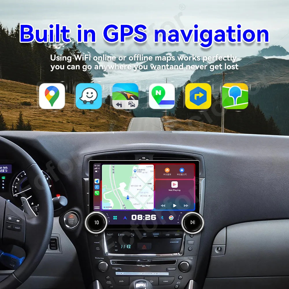 Android 15 11.5 Inch Wireless CarPlay For Lexus IS250 2006-2010 Smart HD Display GPS Navi