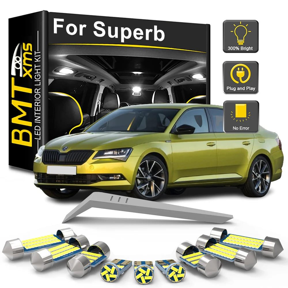 LED Interior Light Kit for Skoda Superb 3 MK3 Sedan Estate - Canbus Error-Free Bulbs | AUTOKITSHOP