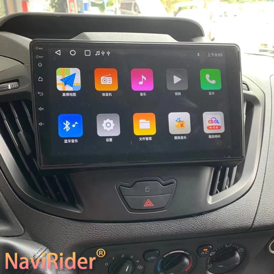 10.1Inch Car Radio Android 14 For Ford Transit Custom 2014 Super Slim Touch Screen Stereo