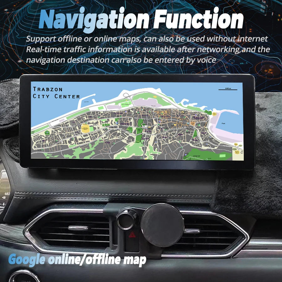 12.3" Android 13 Screen Audio Radio Stereo For Mazda CX5 CX-5 CX 5 2024 Car Auto Multimedi