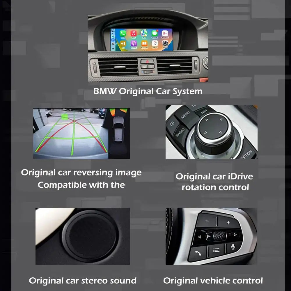 Android 15 Smart System Wireless Carplay for BMW 5/3 Sreies E60 E61 E62 E63 E90 E91 E92 E9 | AUTOKITSHOP